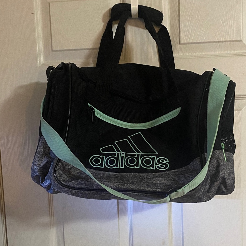 Adidas Black and Mint large Duffle Sports Bag